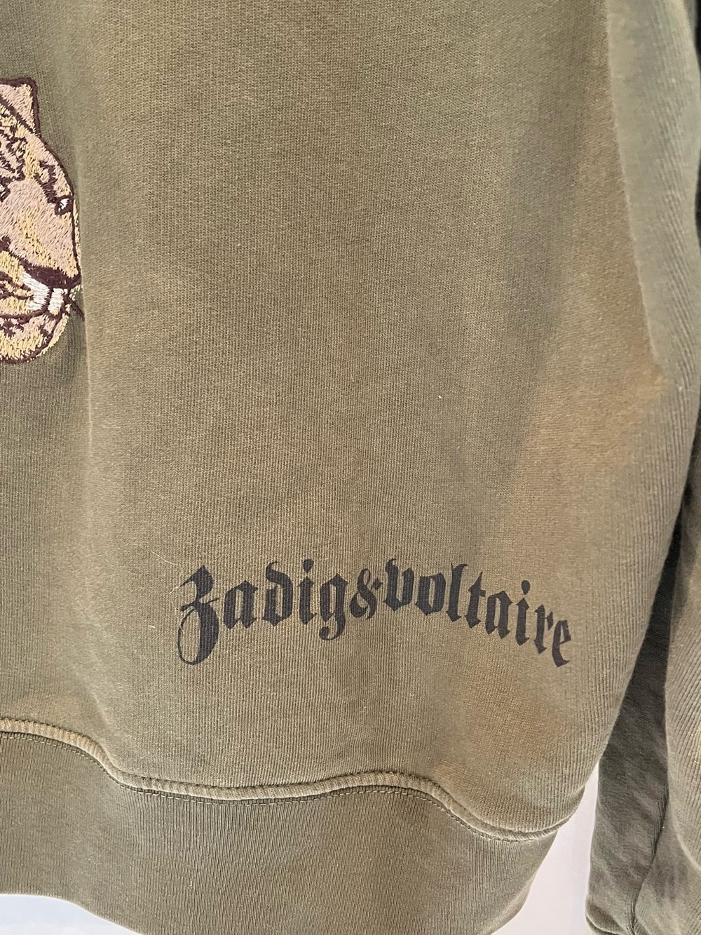 Zadig & Voltaire Greorgy Holly Hoodie Olive Green - Picture 8 of 11